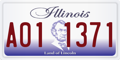 IL license plate A011371