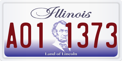 IL license plate A011373