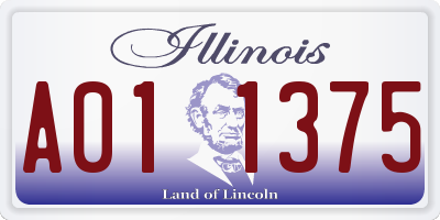 IL license plate A011375