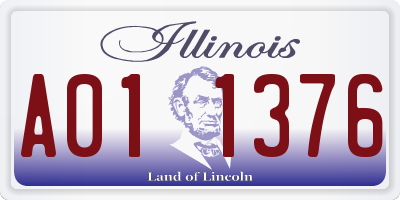 IL license plate A011376