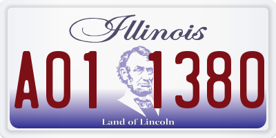 IL license plate A011380