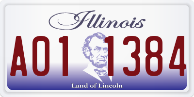 IL license plate A011384