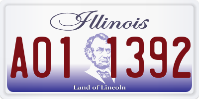 IL license plate A011392