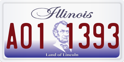 IL license plate A011393