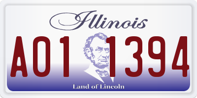 IL license plate A011394
