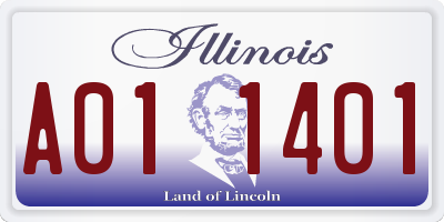 IL license plate A011401