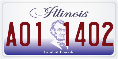IL license plate A011402