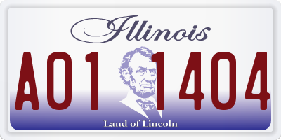 IL license plate A011404