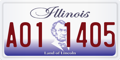 IL license plate A011405
