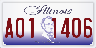 IL license plate A011406