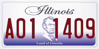 IL license plate A011409