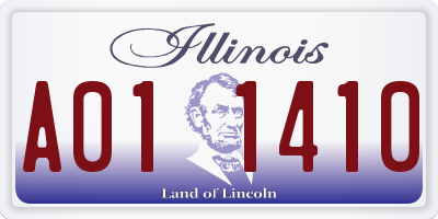 IL license plate A011410