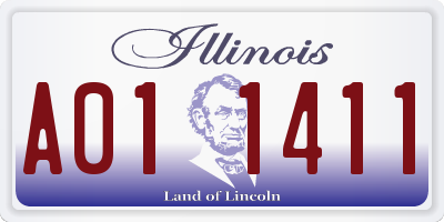 IL license plate A011411