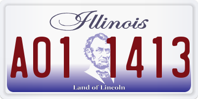 IL license plate A011413