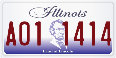 IL license plate A011414