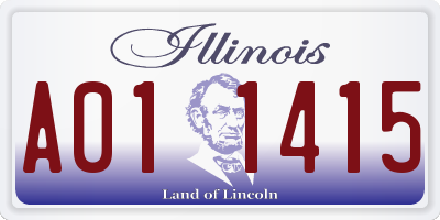 IL license plate A011415