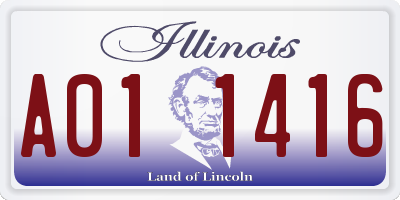 IL license plate A011416
