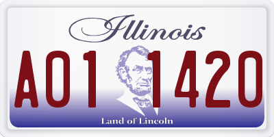 IL license plate A011420