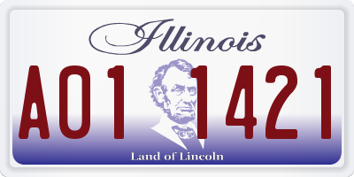 IL license plate A011421