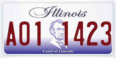 IL license plate A011423