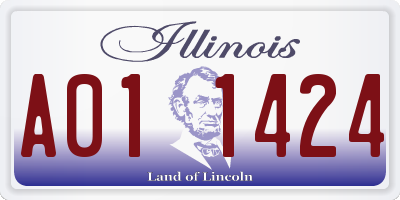 IL license plate A011424