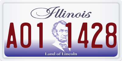 IL license plate A011428