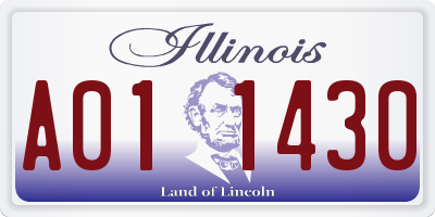 IL license plate A011430