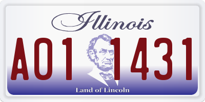 IL license plate A011431