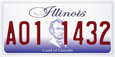 IL license plate A011432