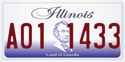 IL license plate A011433