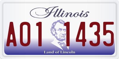 IL license plate A011435