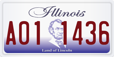 IL license plate A011436