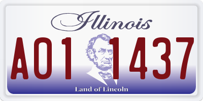 IL license plate A011437