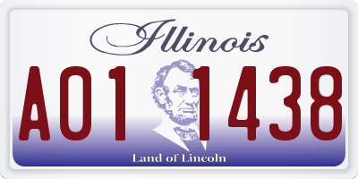 IL license plate A011438