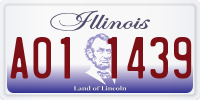 IL license plate A011439