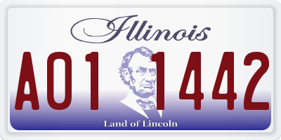 IL license plate A011442