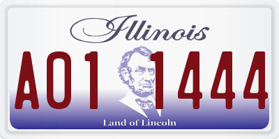 IL license plate A011444