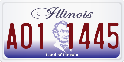 IL license plate A011445