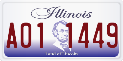 IL license plate A011449