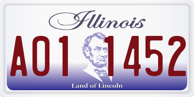 IL license plate A011452