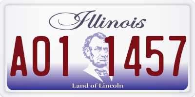 IL license plate A011457