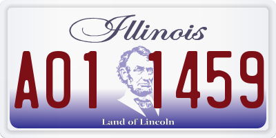 IL license plate A011459