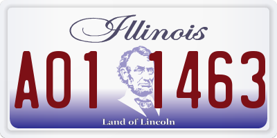 IL license plate A011463