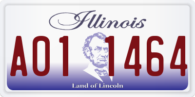 IL license plate A011464