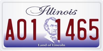 IL license plate A011465