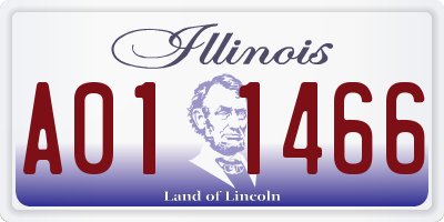 IL license plate A011466