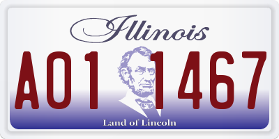 IL license plate A011467