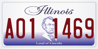 IL license plate A011469