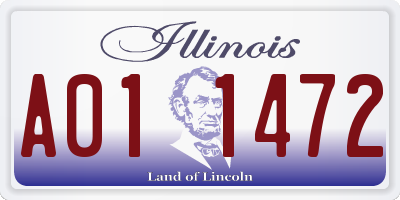 IL license plate A011472