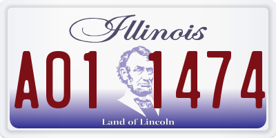IL license plate A011474